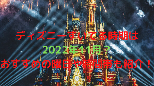 ディズニーすいてる時期は22年11月 おすすめの曜日や時間帯も紹介 天使のはしご