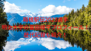 箱根駅伝2023選手 明治大学の富田峻平プロフィール！歴代記録も紹介！